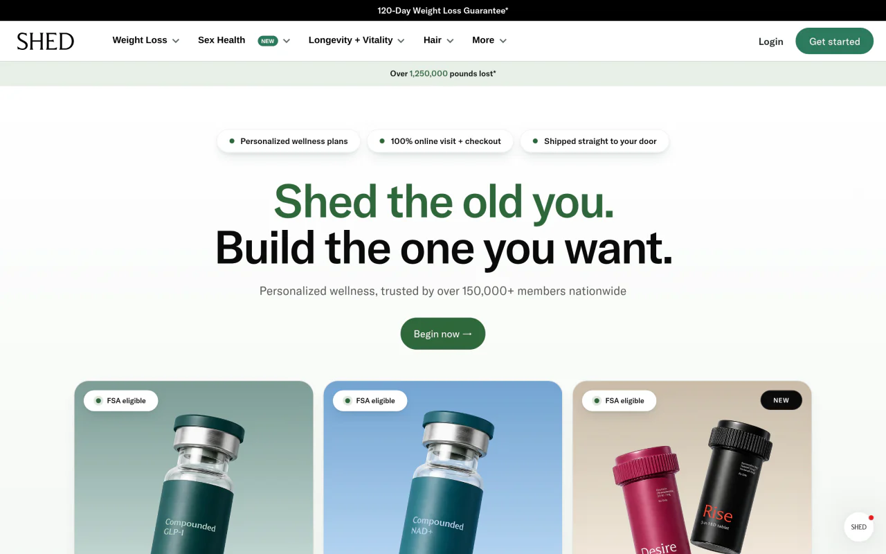 ShedRx homepage
