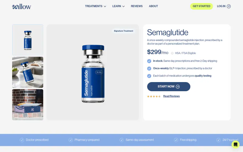 Willow website screenshot
